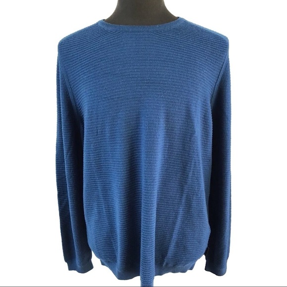 Ted Baker Crew Neck Blue Wool Blend Sweater XL - Picture 1 of 8